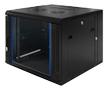 TOTEN System Z, 19” väggskåp, 9U, 600x600, glasdörr, svart
