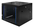 TOTEN System Z, 19” väggskåp, 9U, 600x600, glasdörr, svart