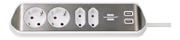 Brennenstuhl estilo corner socket strip with USB charging function W