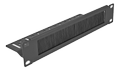 DELOCK 10? Cable Management Brush Strip with cable fixing 1U black