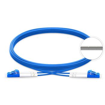 LinkIT Fiberpatch armored OS2 LC/LC 500m Braided steel | Duplex | LSZH | Blue (ARMOS2LL-5000M)