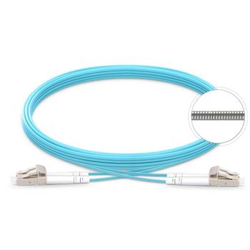 LinkIT FiberPatch Armored OM3 LC/LC 300m Braided steel | Duplex | LSZH | Aqua (ARMOM3LL-3000M)
