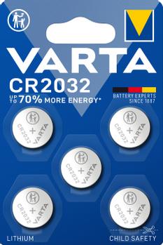 VARTA 1x5 electronic CR 2032 Lithium Knopfzelle 06032 101 415 (06032 101 415)