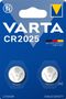 VARTA CR2025 Lithium Coin 2 Pack (B)