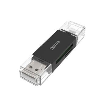 HAMA Card Reader USB-A Micro-USB SD/ microSD (00200130)