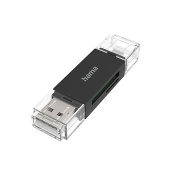 HAMA Card Reader USB-A Micro-USB SD/ microSD (00200130)