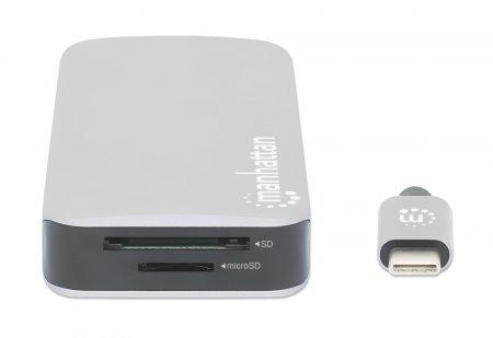 MANHATTAN MH USB-C 8-in-1 Docking Station with Power Delivery, Gray (130615)