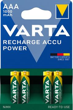 VARTA Proffesionel Accu AAA 1000mAh B4 - qty 1 - Proffesionel Accu AAA 1000mAh B4 (5703 301 404)