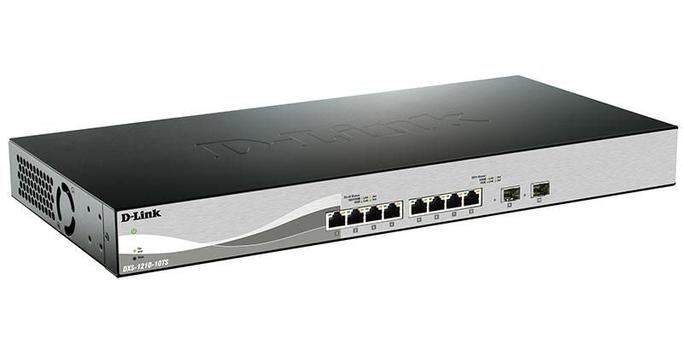 D-LINK 10 Port Smart Managed Switch including 8x10G 2xSFP+ ports (DXS-1210-10TS/E)