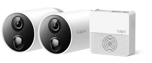 TP-LINK Tapo C400S2 V1 - 2 x Tapo C400 Cameras + Tapo H200 Hub - network surveillance camera - outdoor, indoor - dust resistant / water resistant - colour (Day&Night) - 1920 x 1080 - 1080p - fixed focal - aud (TAPO C400S2)