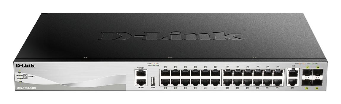 D-LINK 24 x 10/ 100/ 1000BASE-T ports Layer 3 Stackable (DGS-3130-30TS/E)