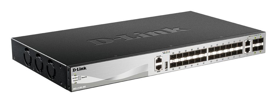 D-LINK 24 SFP ports Layer 3 Stackable Managed Gigabit Switch (DGS-3130-30S/E)