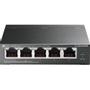 TP-LINK 5-Port Gigabit Easy Smart Switch with 4-Port PoE+ PORT: 4x Gigabit PoE+ Ports,  1x Gigabit Non-PoE Ports SPEC: 802.3af/ at,   120 W PoE Power,  Desktop Steel Case FEATURE: PoE Auto Recovery,  MTU/ Port/ T (TL-SG105MPE)