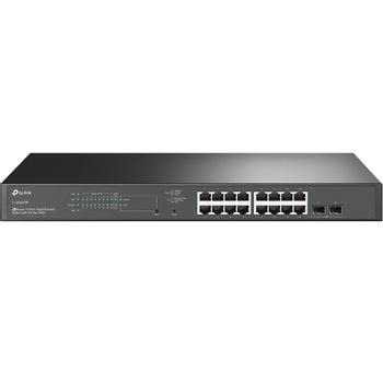 TP-LINK JetStream 18-Port Gigabit Smart Switch with 16-Port PoE+
150 W PoE Budget: 16  802.3at/ af-compliant PoE+ ports with a total power supply of 150 W*.
Full Gigabit Ports: 16  gigabit PoE+ ports and 2  gi (TL-SG2218P)