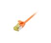 SYNERGY Patchkabel RJ45, CAT6A 500Mhz, 2m, orange, U/FTP, slimline rund d=3,8mm, TPE/LSZH(Superflex), AWG32, mit CAT7 Rohkabel, Synergy 21