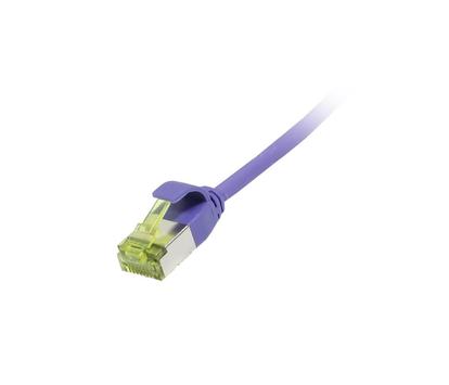 SYNERGY Patchkabel RJ45, CAT6A 500Mhz, 2m, lila, U/FTP, slimline rund d=3,8mm, TPE/ LSZH(Superflex),  AWG32, mit CAT7 Rohkabel, Synergy 21 (S217395V3)