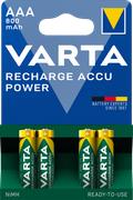 VARTA Recharge Accu Power AAA 800mAh 4 Pack (B)