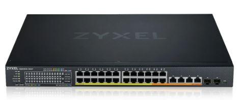 ZYXEL Switch full managed Layer3 30 Port • 24x 2.5GbE • PoE Budget 700 Watt • 24x PoE bt • 4x 10 GbE • 2x SFP+ • 19 • NebulaFlex Pro • XMG1930-30HP (XMG1930-30HP-ZZ0101F)