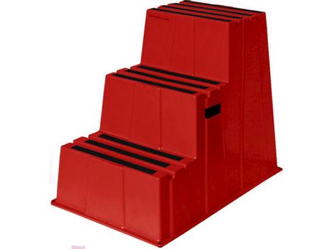 TWINCO Sikkerhedstrappetrin 3 trin 6800 rød (6800-4)