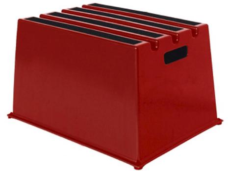 TWINCO Sikkerhedstrappetrin 1 trin 6600 rød (6600-4)