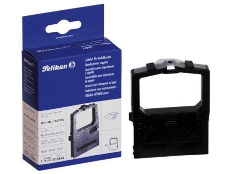 PELIKAN OKI ML 182/390 Black Re-ink Nylon Ribbon (515544)