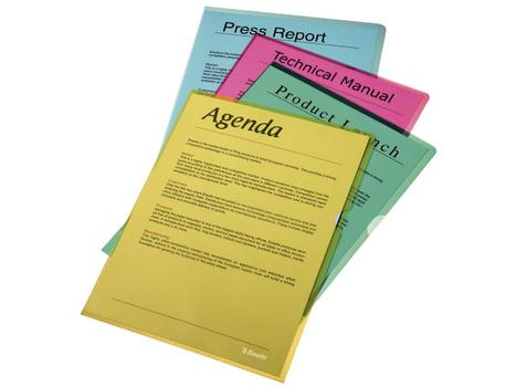 ESSELTE Plastomslag ESSELTE A4 105my rød (100) (54834)