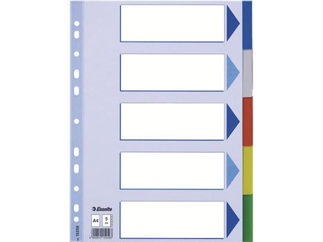 ESSELTE Divider PP A4 5 tabs multicolour (15259*20)
