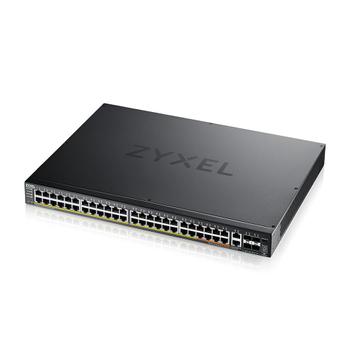 ZYXEL XGS2220-54FP L3 Access Switch 960W PoE 40xPoE+/ 10xPoE++ 48x1G RJ45 2x10mG RJ45 4x10G SFP+ Uplink incl. 1Year NebulaFlex Pro (XGS2220-54FP-EU0101F)