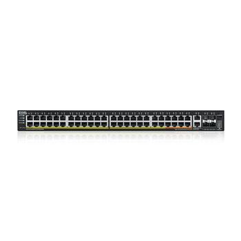 ZYXEL XGS2220-54FP L3 Access Switch 960W PoE 40xPoE+/ 10xPoE++ 48x1G RJ45 2x10mG RJ45 4x10G SFP+ Uplink incl. 1Year NebulaFlex Pro (XGS2220-54FP-EU0101F)