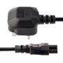 STARTECH StarTech.com 2m UK Laptop Stroomkabel,  BS 1363 to C5 (Clover Leaf), 2.5A 250V, 18AWG, UK Laptop Vervangkabel,  Printer Voedingskabel,  Laptop Lader Kabel / Laadkabel (PXTNB3SUK2M) - Voedingskabel - IEC  (PXTNB3SUK2M)