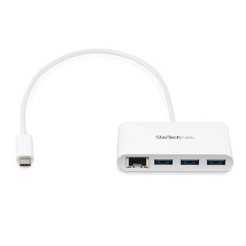 STARTECH StarTech.com 3 Port USB3 Hub GbE USBC to 3xUSBA White (HB30C3A1GEA)