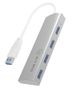 ICY BOX 4 porter USB 3.0 Hub, aluminiumsdeksel 4 port USB 3.0 hub (IB-AC6401)