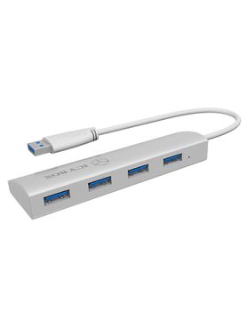 ICY BOX 4 porter USB 3.0 Hub, aluminiumsdeksel 4 port USB 3.0 hub (IB-AC6401)