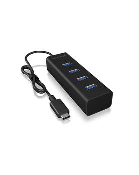 ICY BOX USB Hub ICY BOX USB 3.0 4-Port Black USB-C Host, Aluminium (IB-HUB1409-C3)