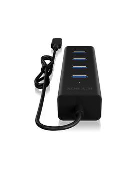 ICY BOX Type-C® til 4-ports USB 3.0 Type-A Hub, aluminiumsdeksel 4 port USB 3.0 hub (IB-HUB1409-C3)