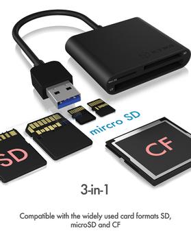 ICY BOX External card reader USB 3.0, CF, SD, microSD (IB-CR301-U3)