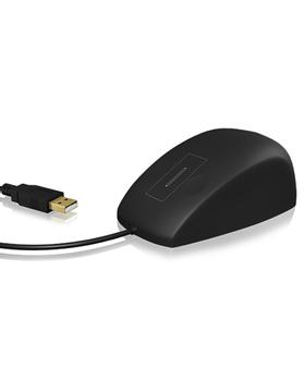 KEYSONIC Maus KSM-5030M-B USB black/ wasserdicht aus Siliko (60865)