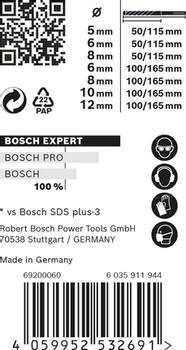 BOSCH EXPERT Hammer Bits  SDS plus-7X 7pcs Set (2608900195)