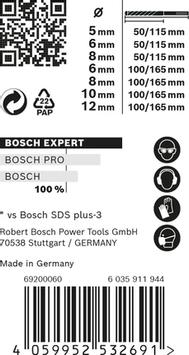 Bosch EXPERT Hammer Bits  SDS plus-7X 7pcs Set (2608900195)