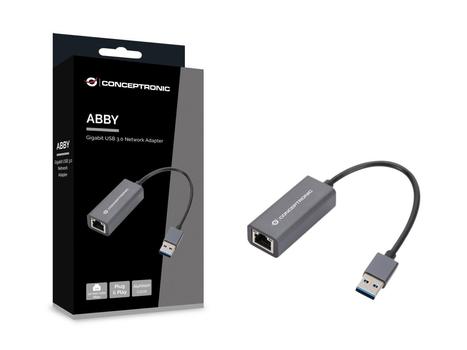 CONCEPTRONIC Adapter USB3.0-> RJ45 10/ 100/ 1000         0.15m (ABBY08G)
