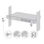 TP-LINK 13-inch Switches Rack Mount Kit Compatible with TP-Link 13-inch rack mount switches and other products. If not sure about the model of the switch,  please measure the size of the mounting ears and the (RackMount Kit-13)