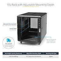 STARTECH 15U 19" Server Rack Cabinet -  (RK1536BKF)