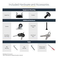 STARTECH 18U SERVER RACK CABINET - INCLUDES CASTERS LEVELING FEET RACK (RK1836BKF)