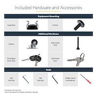 STARTECH 15U 19" Server Rack Cabinet -  (RK1536BKF)