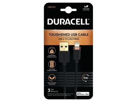 DURACELL Lightning Cable 1 M Black (USB7012A)