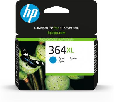 HP 364XL original ink cartridge cyan high capacity 7ml 750 pages 1-pack Blister multi tag (CB323EE#301)