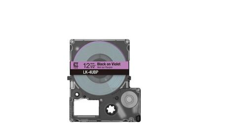 EPSON LK-4UBP Black on Purple Tape Cartridge 12mm - C53S672101 (C53S672101)