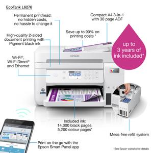 EPSON L6276 Inkjet A4 4800 X 1200  (C11CJ61406)