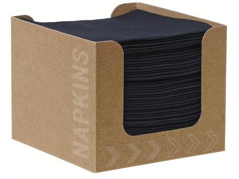 DUNI Dunisoft servietter 20x20cm sort 50stk (202945*24)