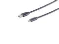 OEM Kabel USB2.0, 1,0m, A(St)/C(St), schwarz,